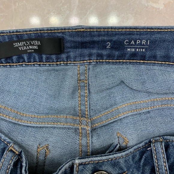 Vera Wang Floral Embroidered Jeans - Picture 6 of 8